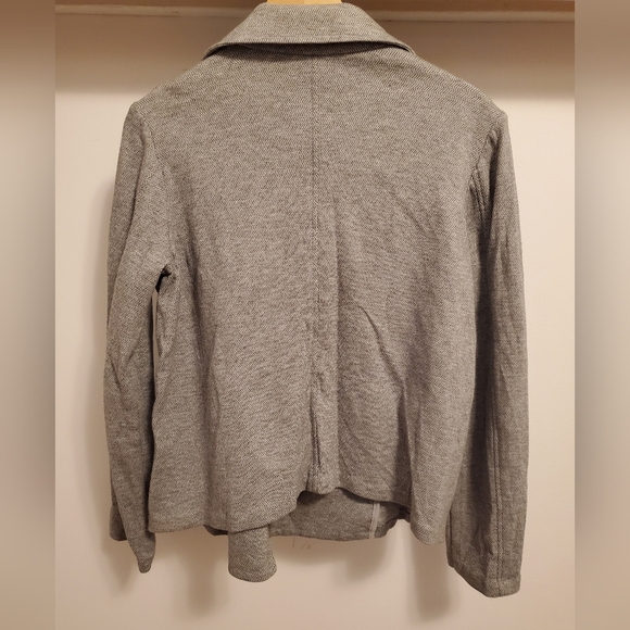Eileen Fisher grey zipper patterns moto jacket. Long sleeves. Organic cotton. M. - Picture 3 of 13